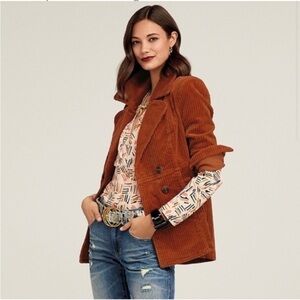 CAbi style #4123 Professor Prescott Double-Breasted Stretch Corduroy Jacket
